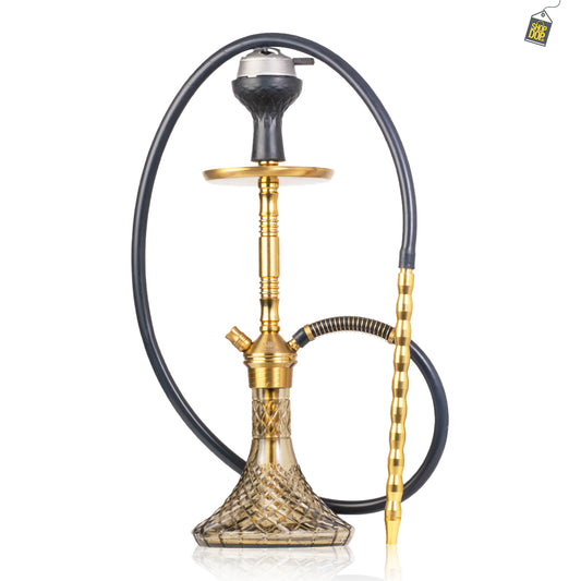 Fighter Hookah L2 - Gold Stem / Grey Base