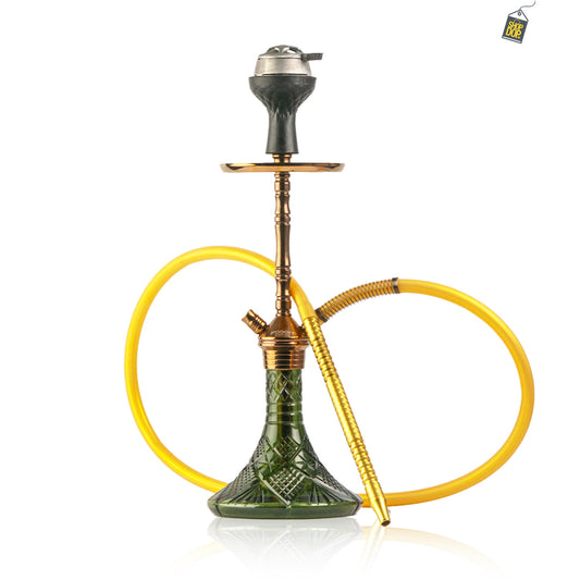 Fighter Hookah L3 - Bronze Stem / Green Base