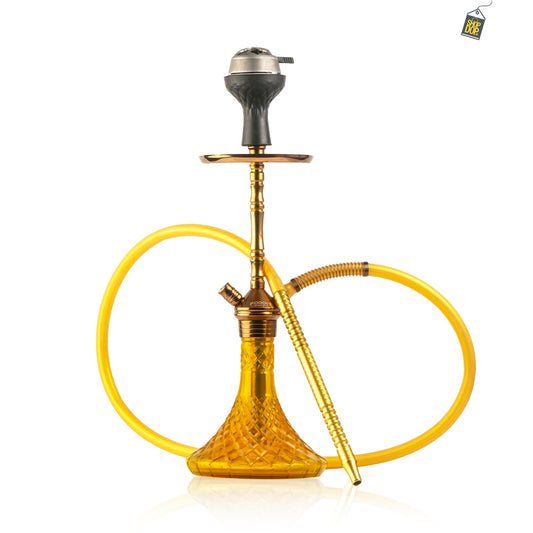 Fighter Hookah L3 - Bronze Stem / Amber Base