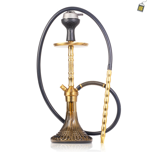 Fighter R6 Hookah - Gold Stem / Grey Base