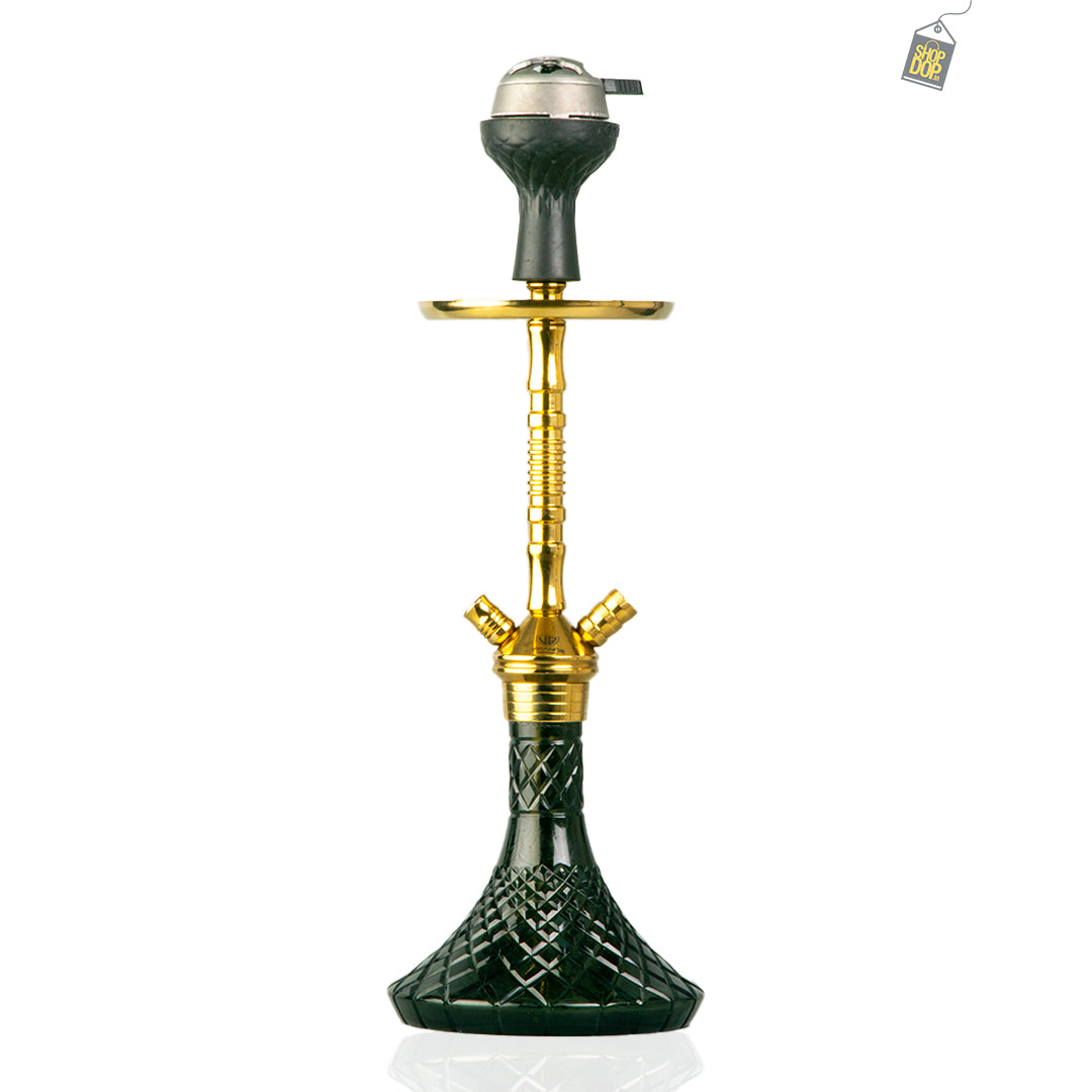 Fighter Hookah - Gold Stem / Black Base (Variants)