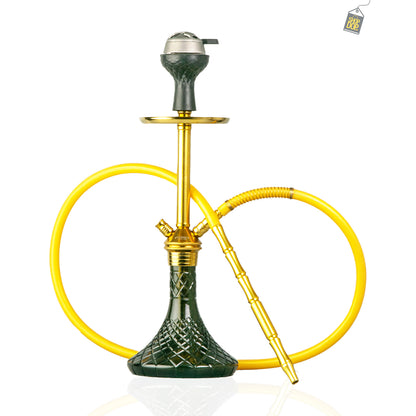 Fighter Hookah - Gold Stem / Black Base (Variants)