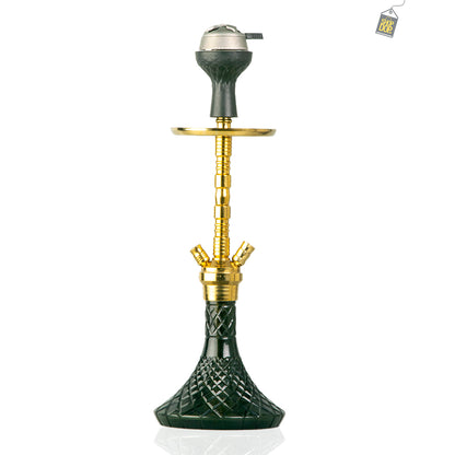 Fighter Hookah - Gold Stem / Black Base (Variants)