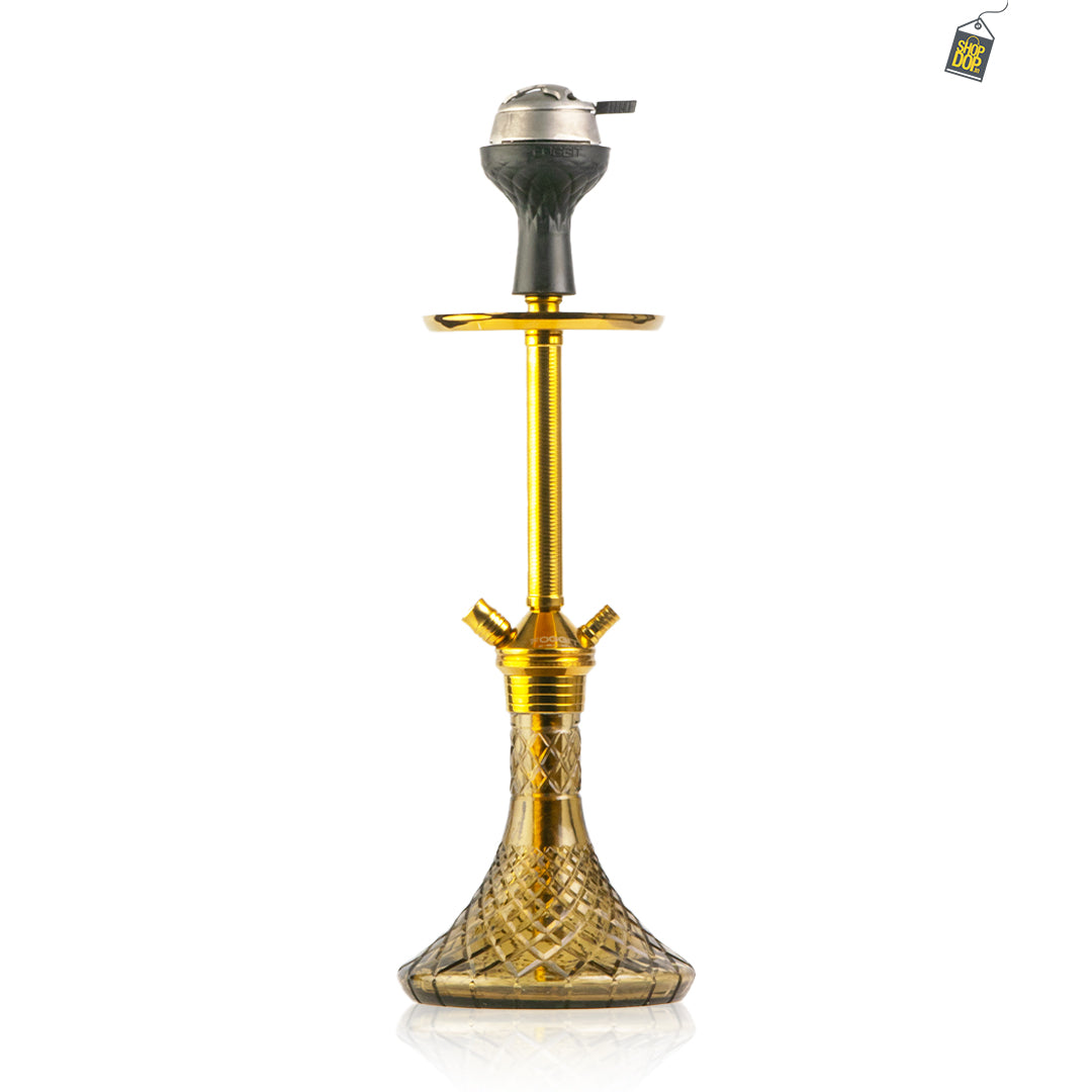 Fighter Stray Hookah - Gold Stem / Grey Base