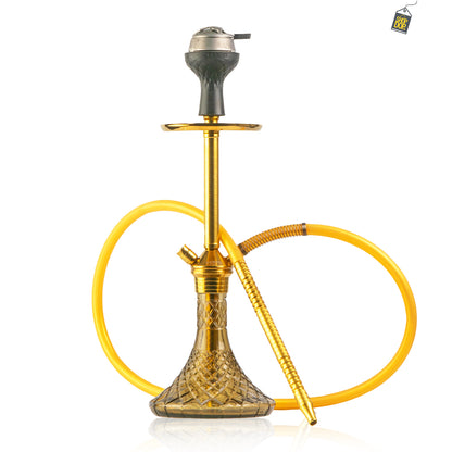 Fighter Stray Hookah - Gold Stem / Grey Base