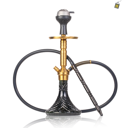 VG Joe Heygan Hookah with Bag - Gold Stem / CGB Black Base