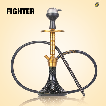 VG Joe Heygan Hookah with Bag - Gold Stem / CGB Black Base