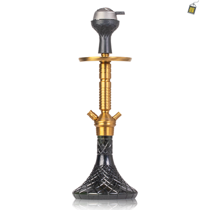 VG Joe Heygan Hookah with Bag - Gold Stem / CGB Black Base