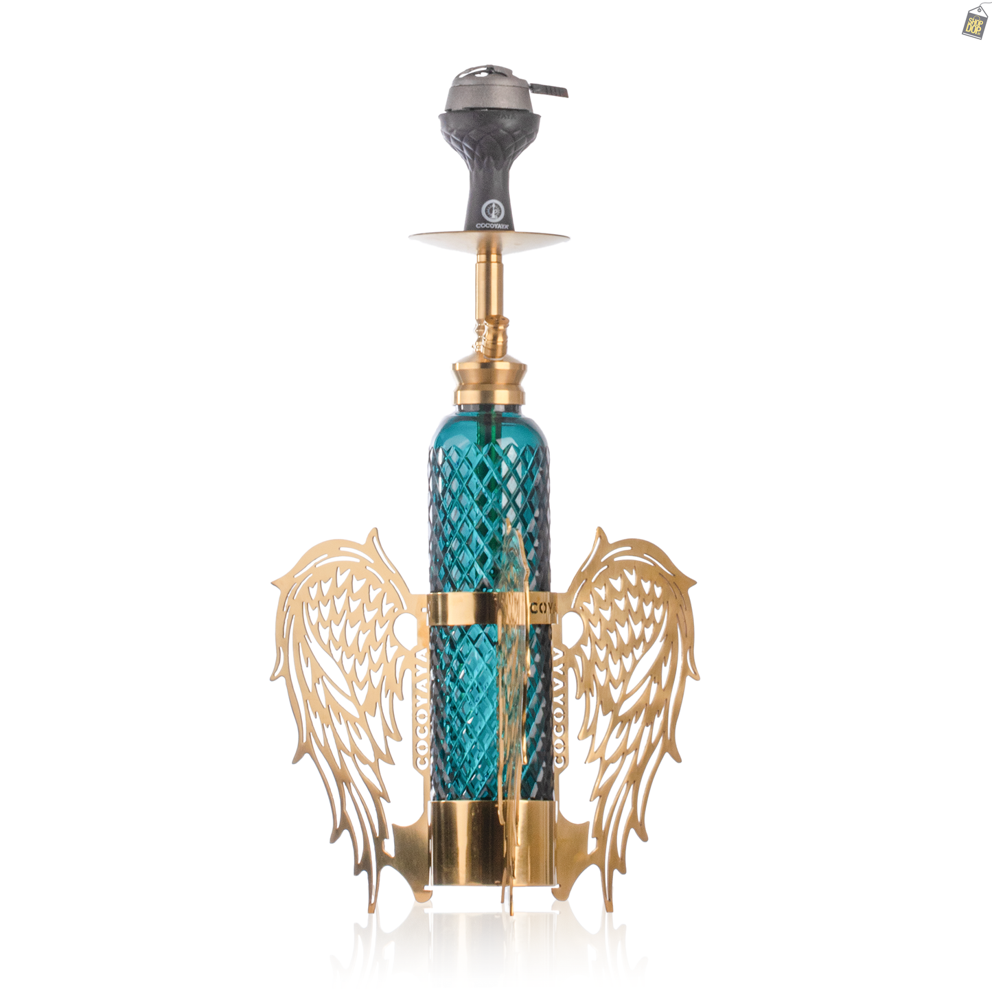 COCOYAYA Fire Fly Hookah - Golden / Green Base