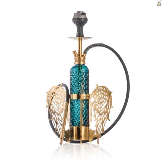 COCOYAYA Fire Fly Hookah - Golden / Green Base