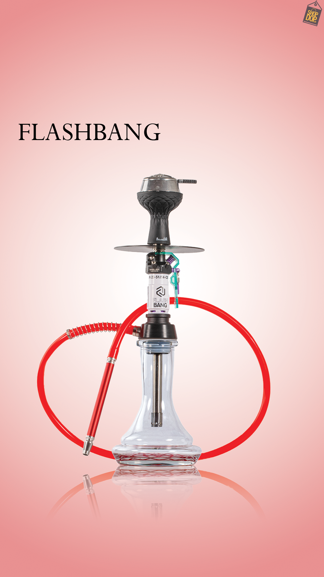 Flashbang Printed Hookah - Red