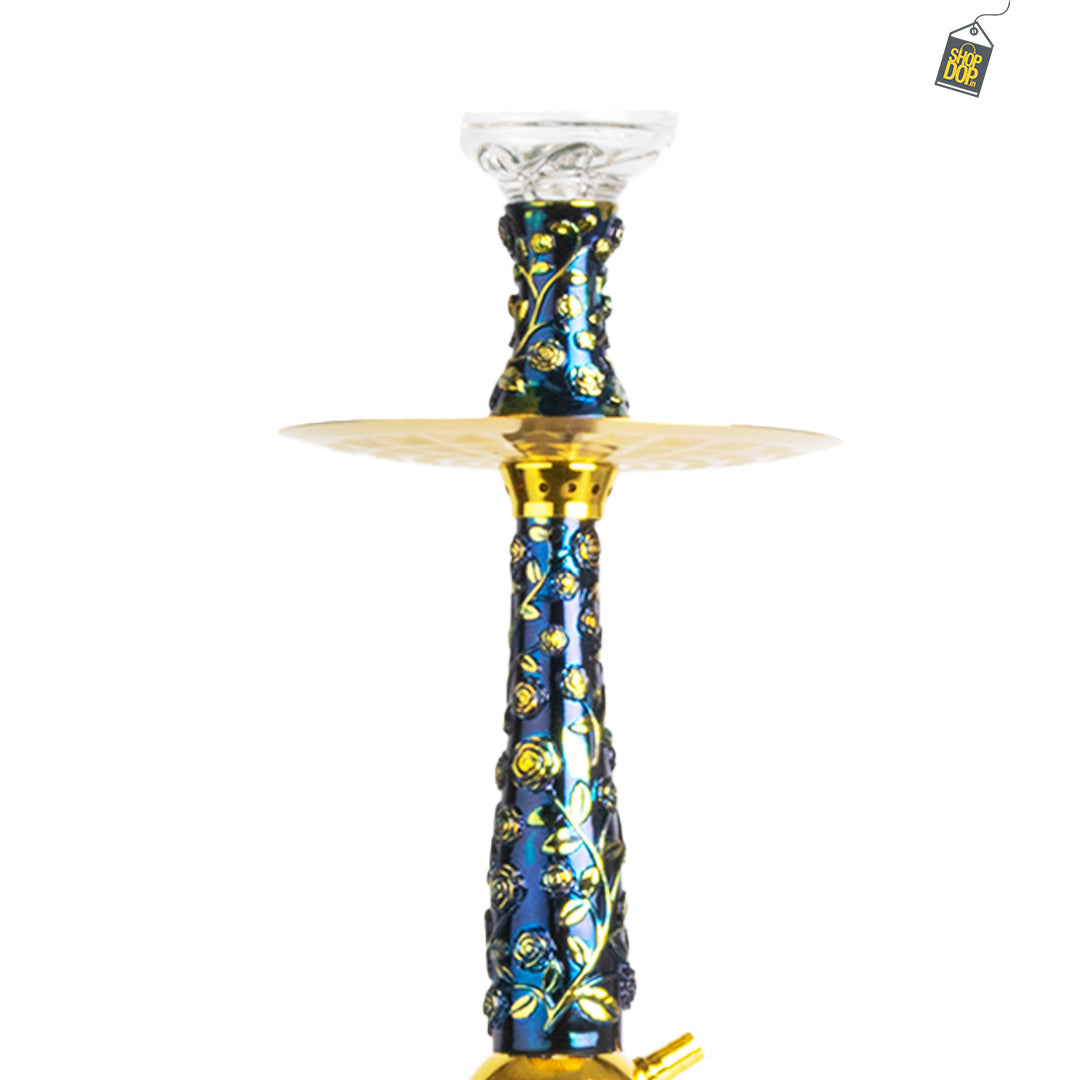 Floral X Hookah - Blue