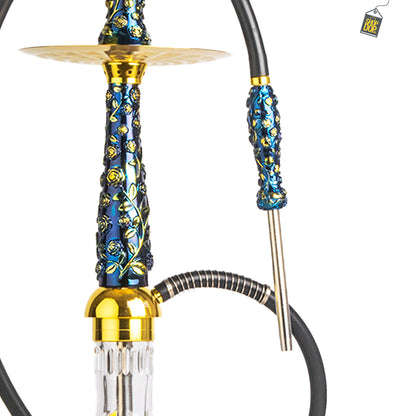 Floral X Hookah - Blue