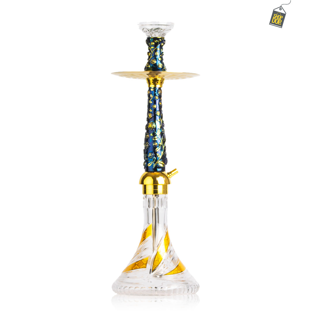 Floral X Hookah - Blue