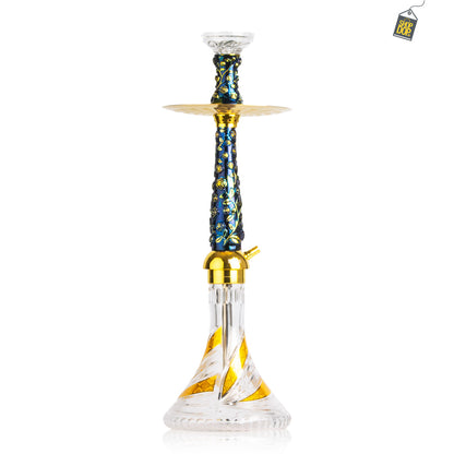 Floral X Hookah - Blue