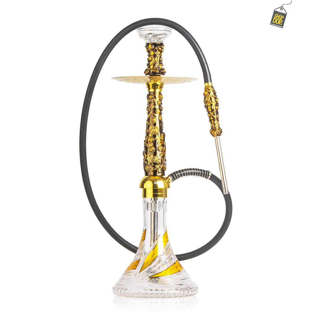 Floral X Hookah - Gold