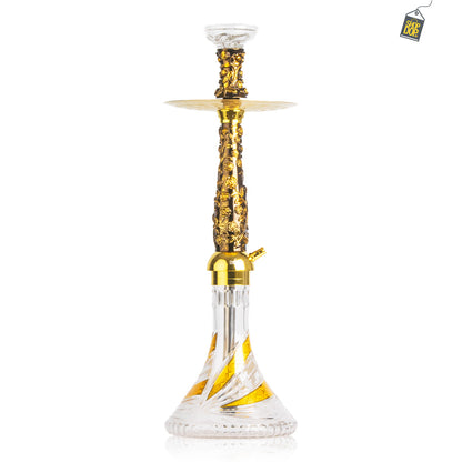 Floral X Hookah - Gold