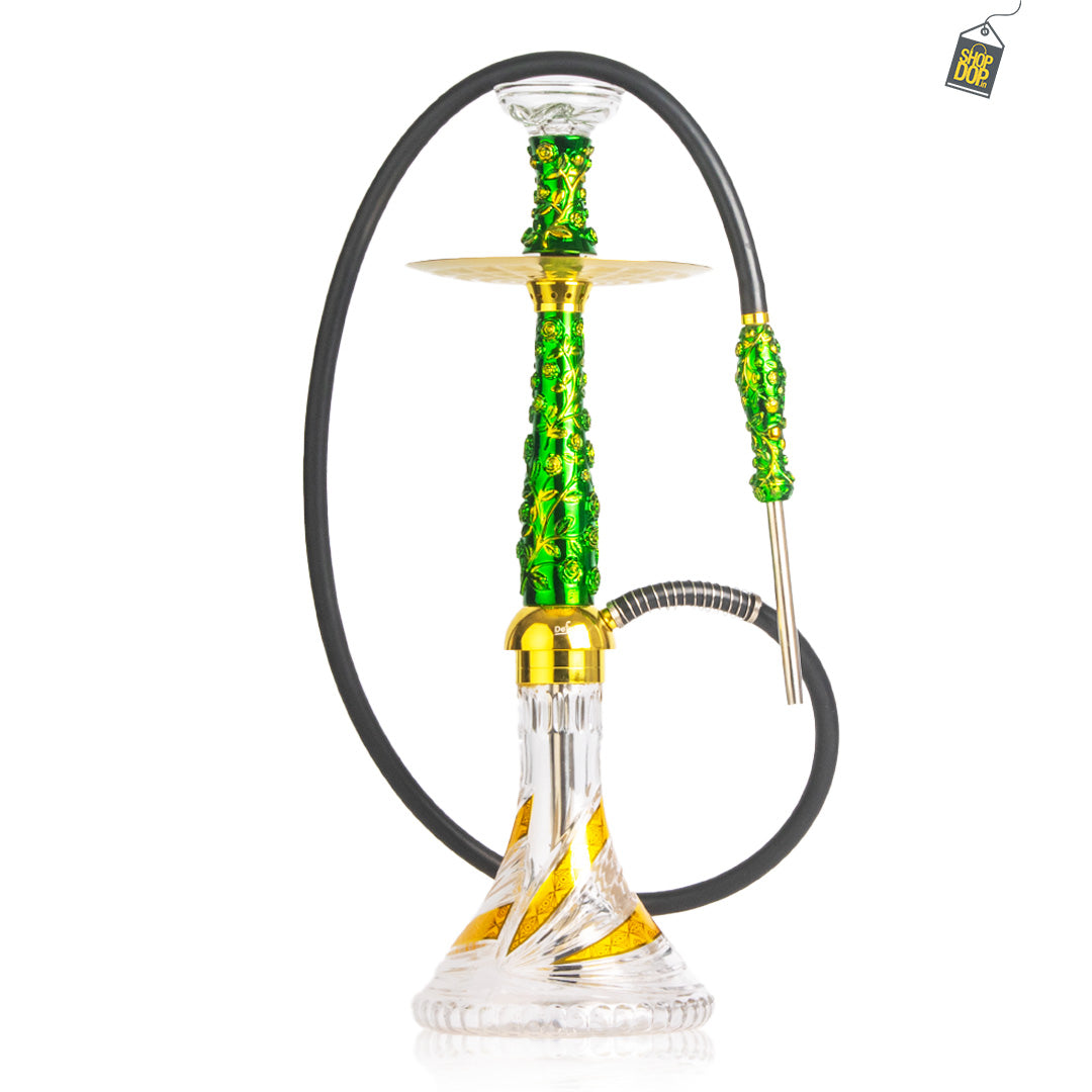 Floral X Hookah - Green