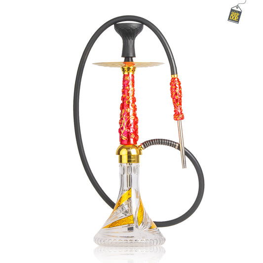 Floral X Hookah - Red