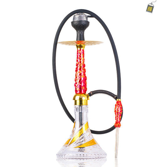 Floral X Hookah - Red