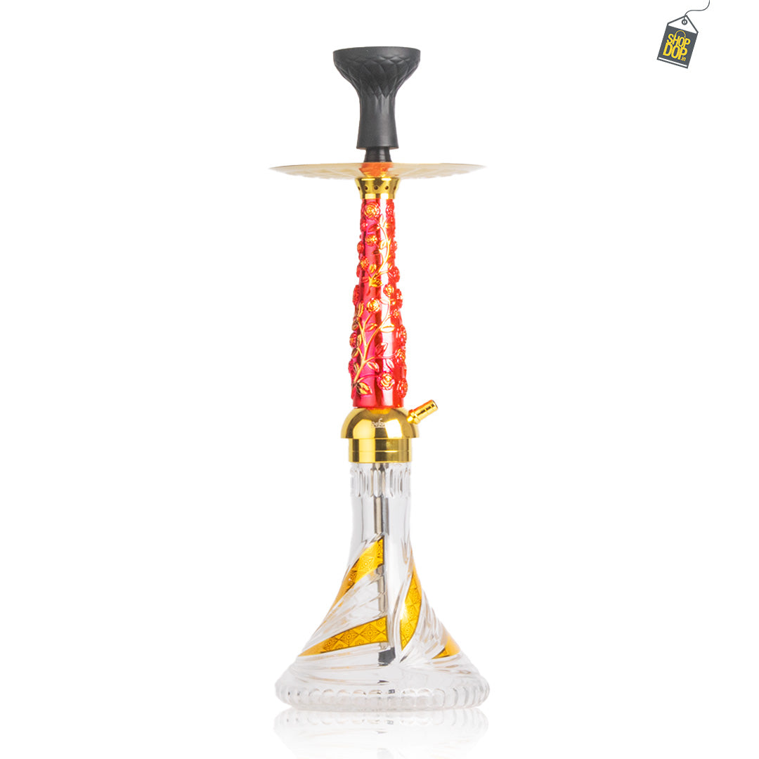 Floral X Hookah - Red