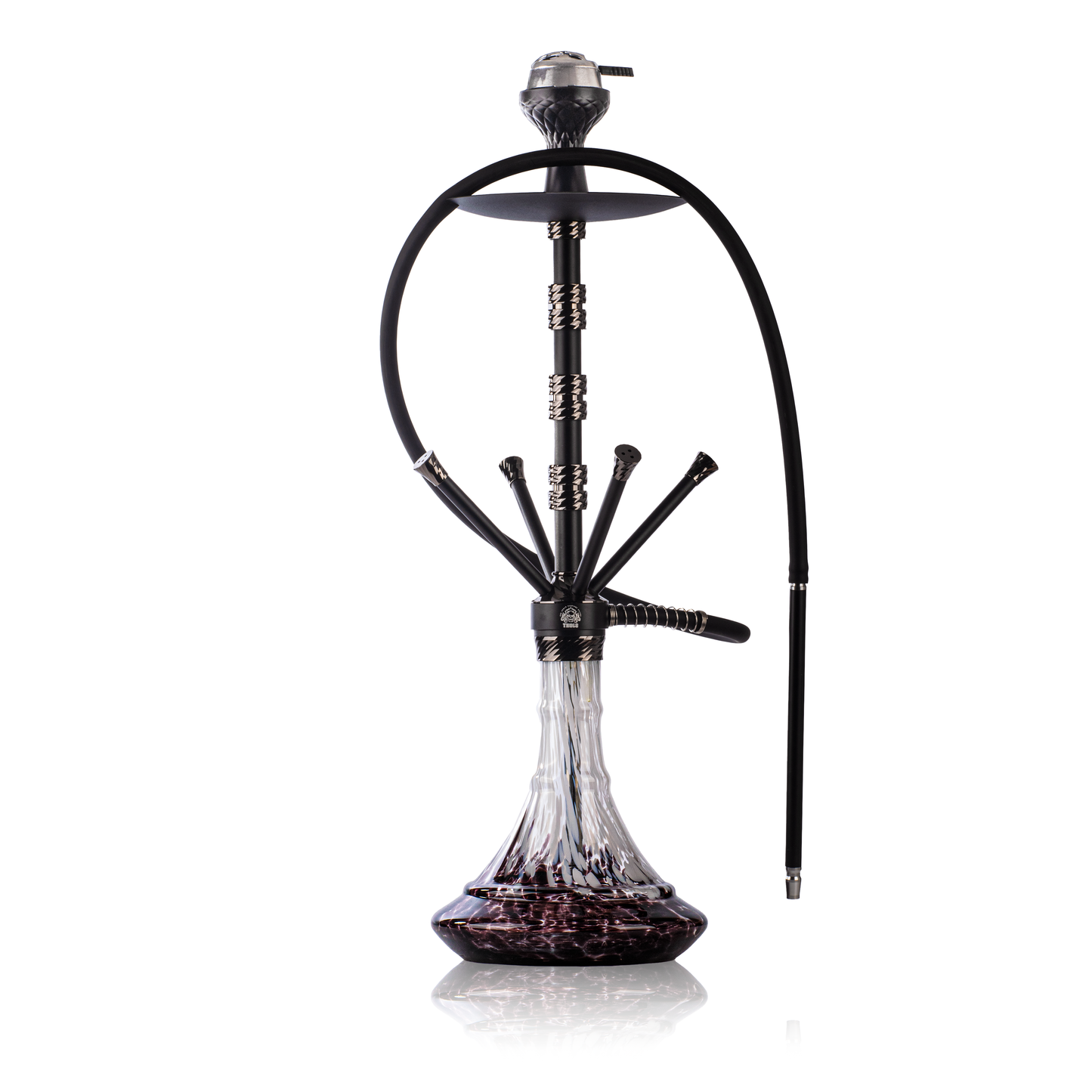 Fourza Hookah with 4 Pressure Nobs - Black