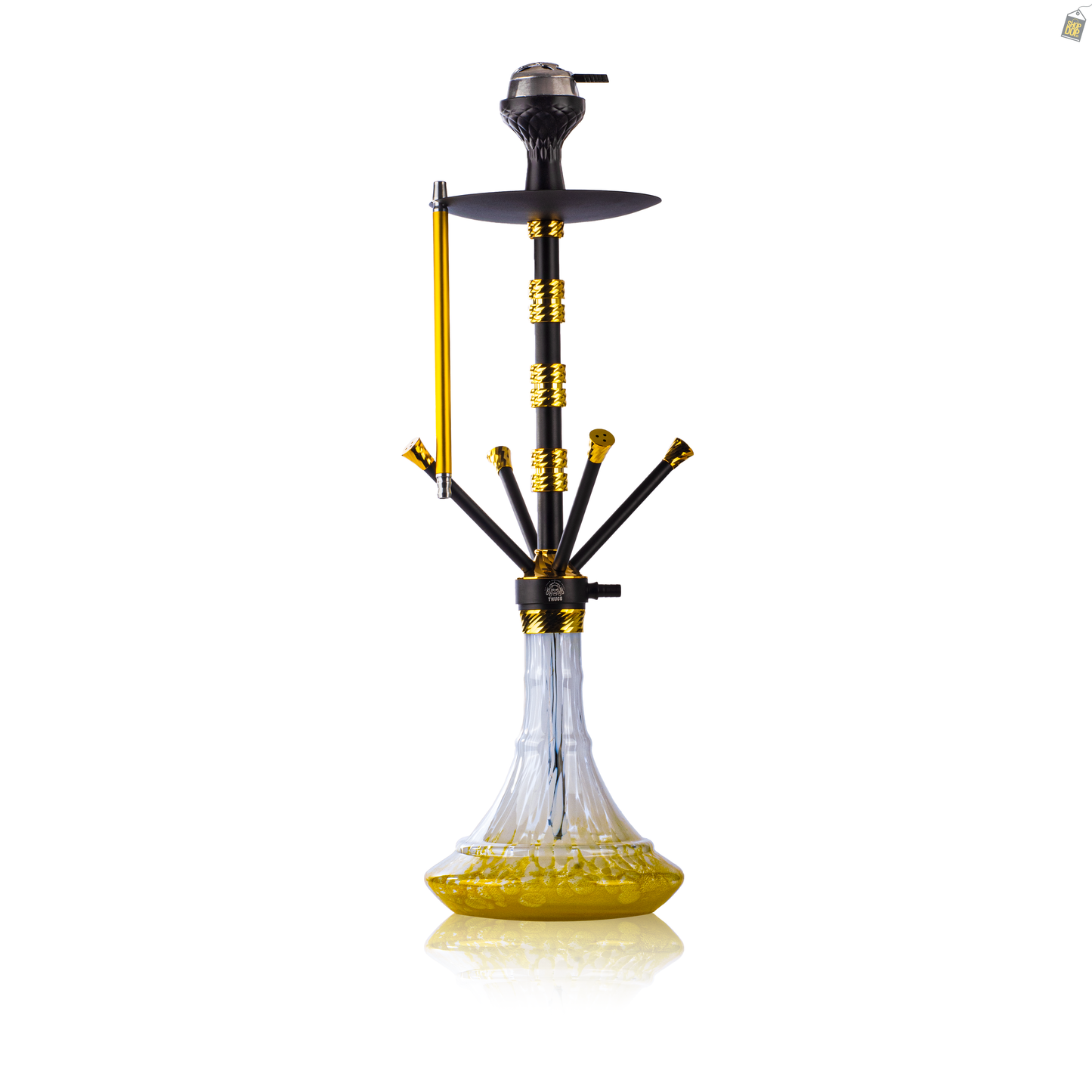 Fourza Hookah with 4 Pressure Nobs - Gold