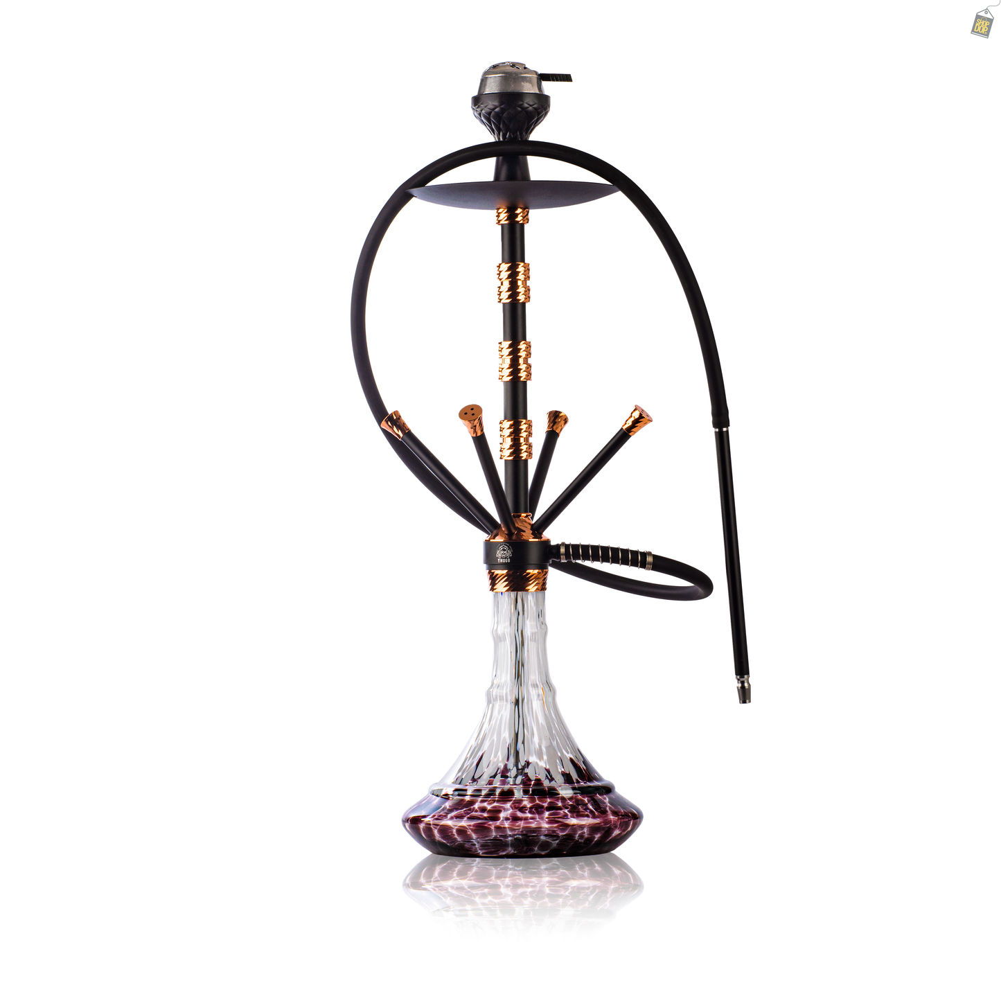 Fourza Hookah with 4 Pressure Nobs - Rose Gold