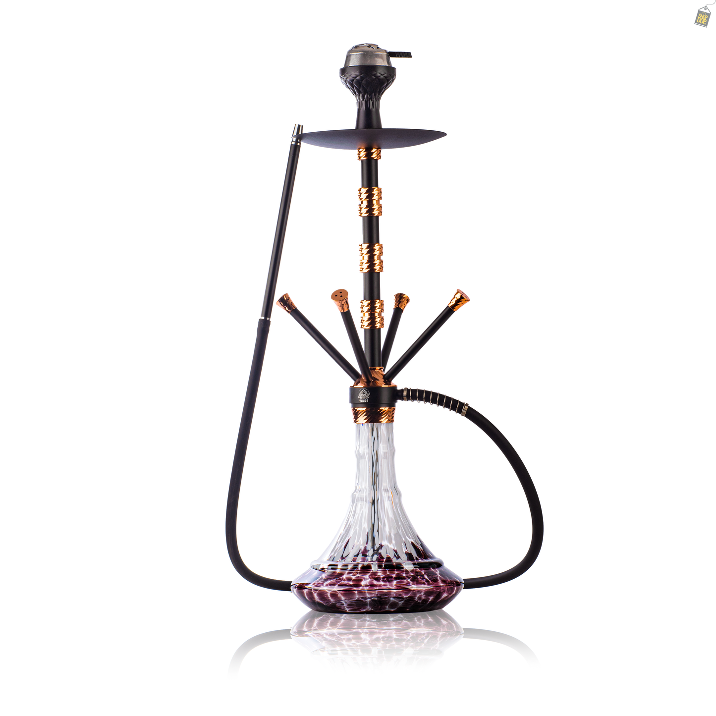 Fourza Hookah with 4 Pressure Nobs - Rose Gold