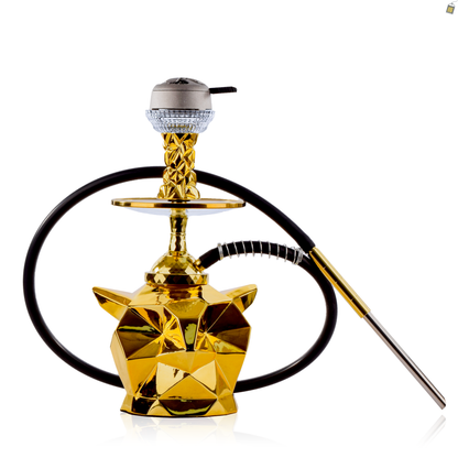 Foxtail Hookah - Gold