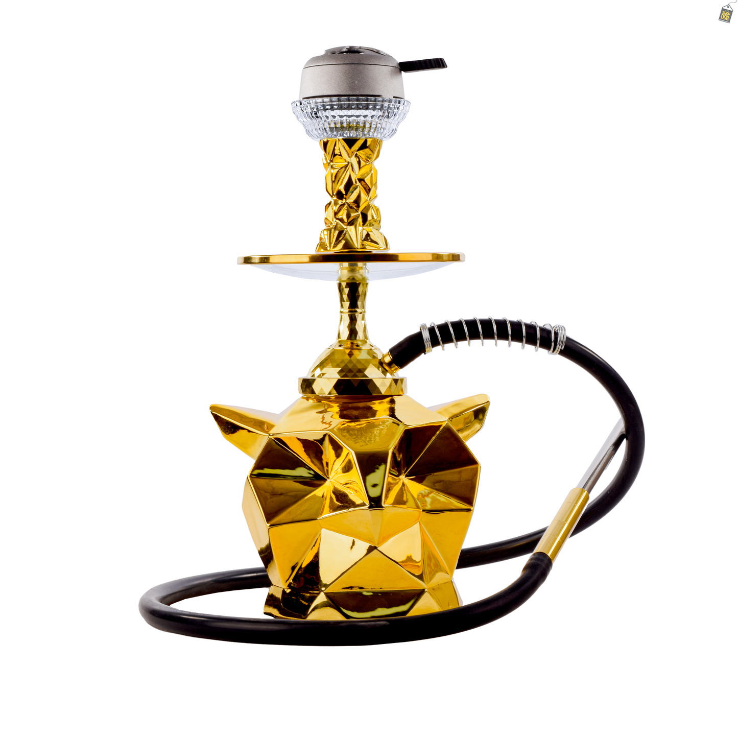 Foxtail Hookah - Gold