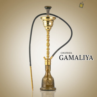 COCOYAYA Gamaliya Persia Hookah - Golden Stem / Black Base