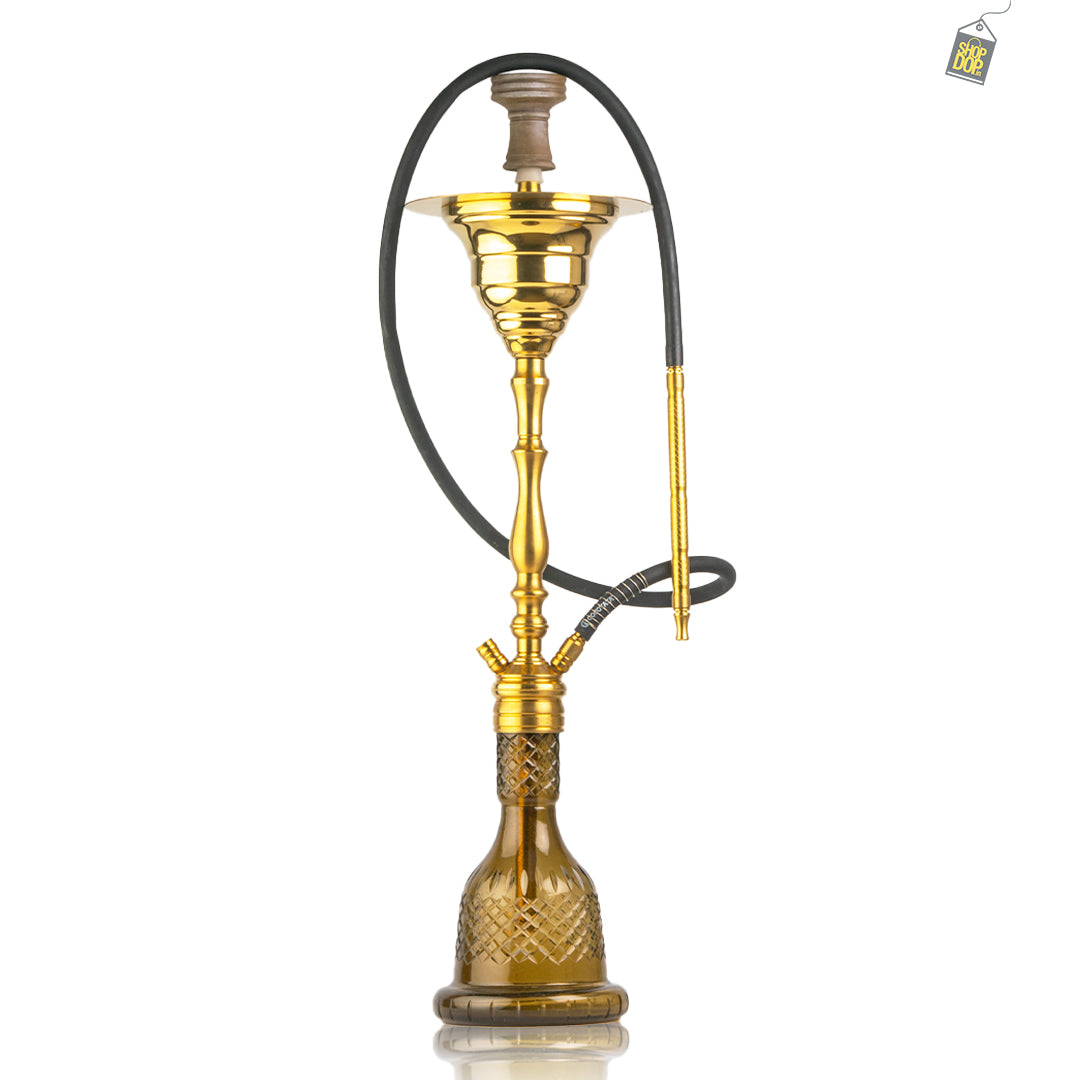 COCOYAYA Gamaliya Hookah - Golden Stem / Grey Base