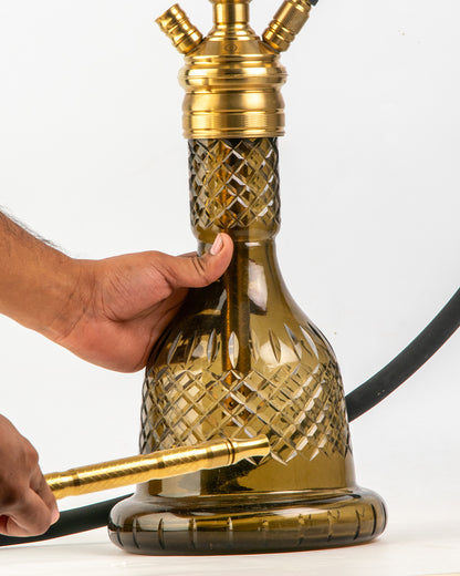 COCOYAYA Gamaliya Hookah - Golden Stem / Grey Base