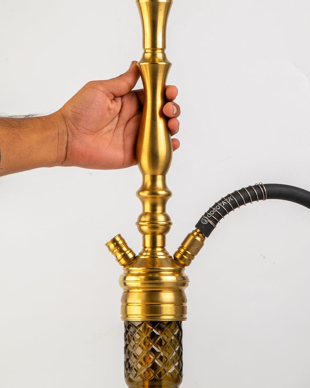 COCOYAYA Gamaliya Hookah - Golden Stem / Grey Base