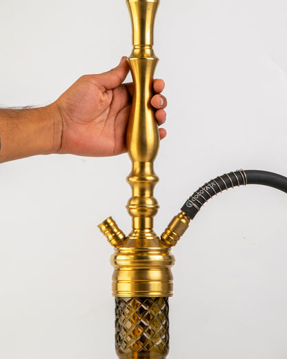 COCOYAYA Gamaliya Hookah - Golden Stem / Grey Base