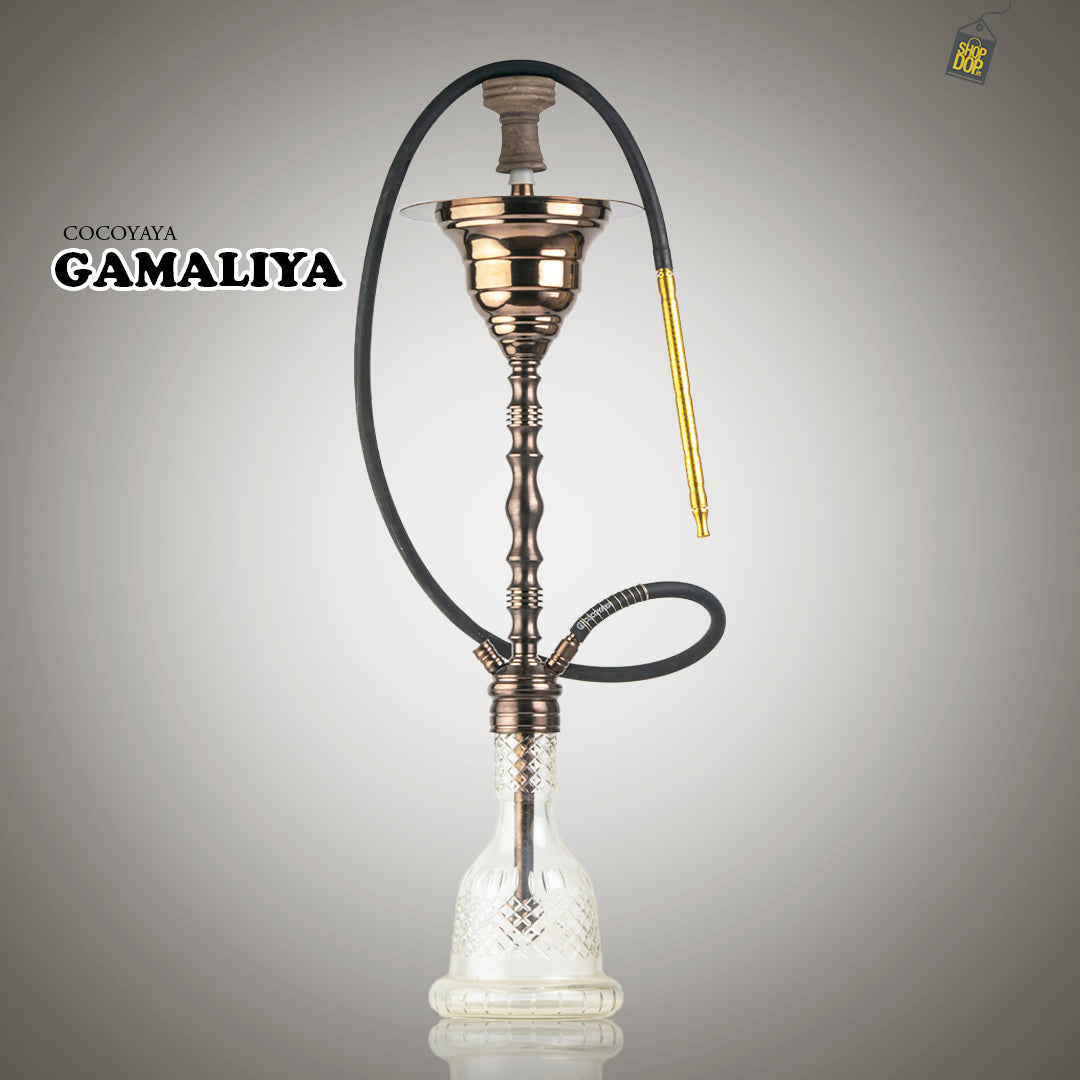 COCOYAYA Gamaliya Hookah - Bronze Stem / Transparent Base