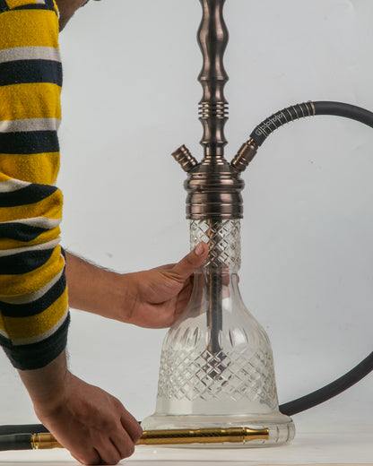 COCOYAYA Gamaliya Hookah - Bronze Stem / Transparent Base