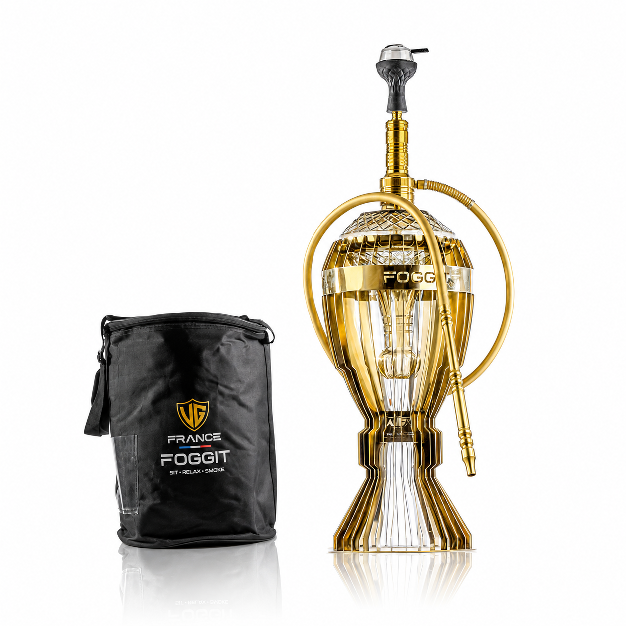 VG Foggit Gemini Hookah - Golden