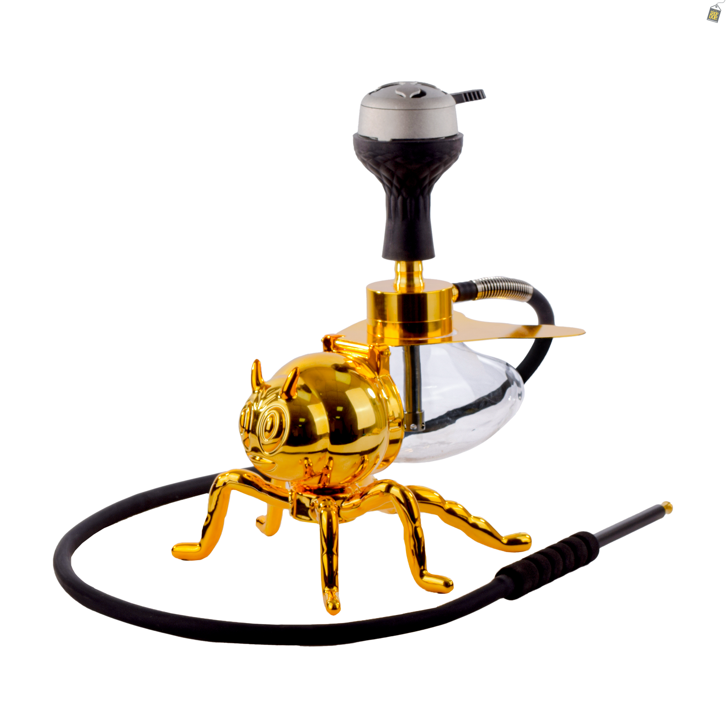Giant Bee Hookah with LED Light - Gold