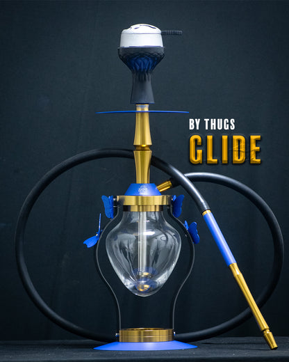 Glide Hookah (Designer) - Blue (Led Light with Remote)