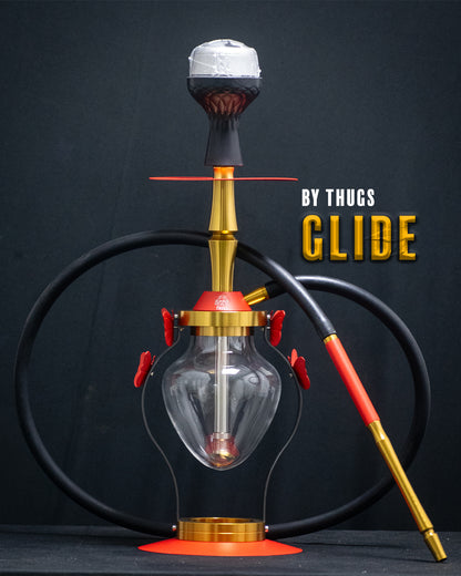 Glide Hookah (Designer) - Red (LED Light with Remote)