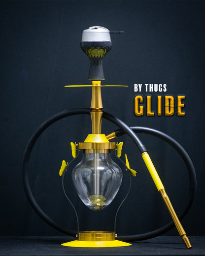 Glide Hookah (Designer) - Yellow (LED Light with Remote)