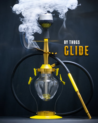 Glide Hookah (Designer) - Yellow (LED Light with Remote)