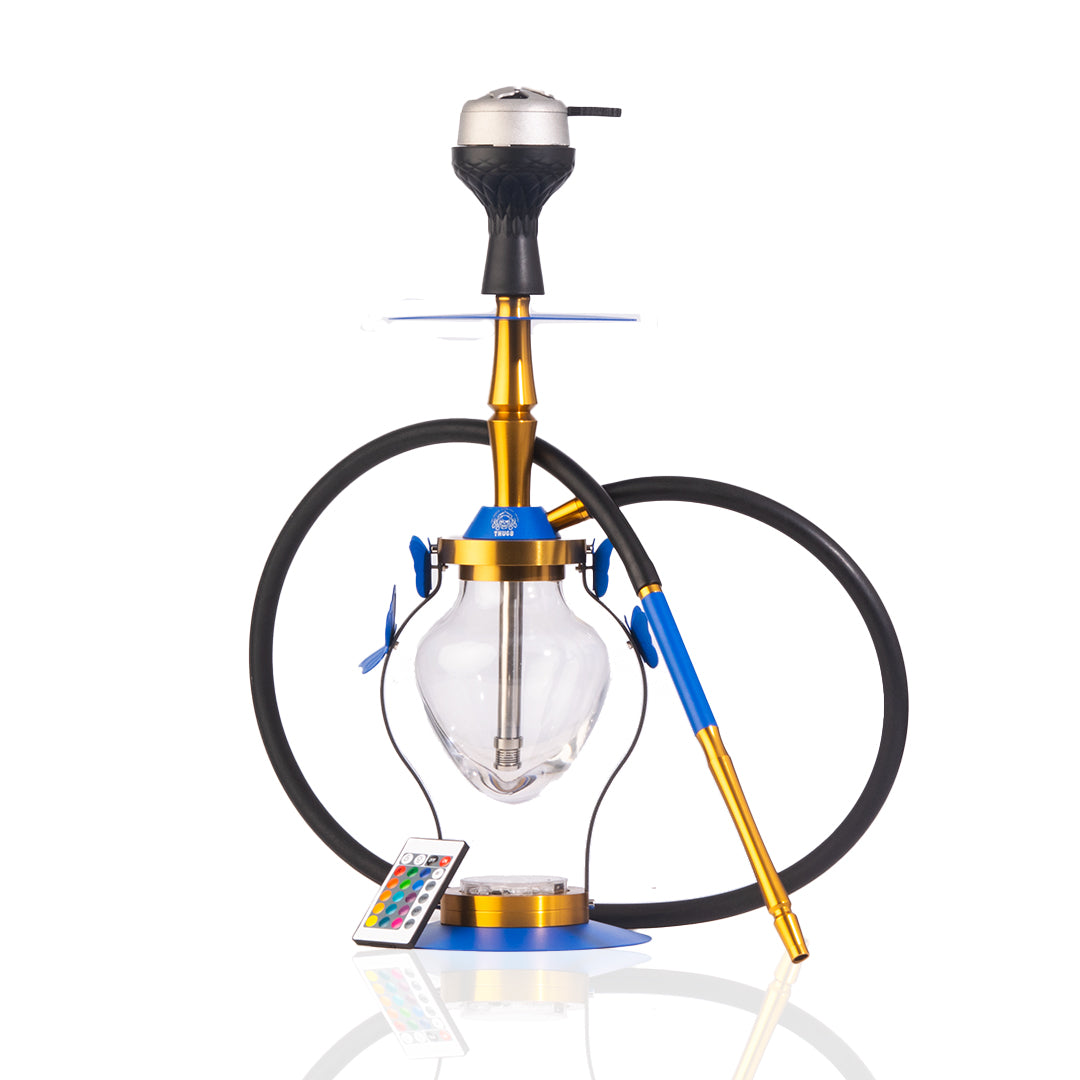 Glide Hookah (Designer) - Blue (Led Light with Remote)