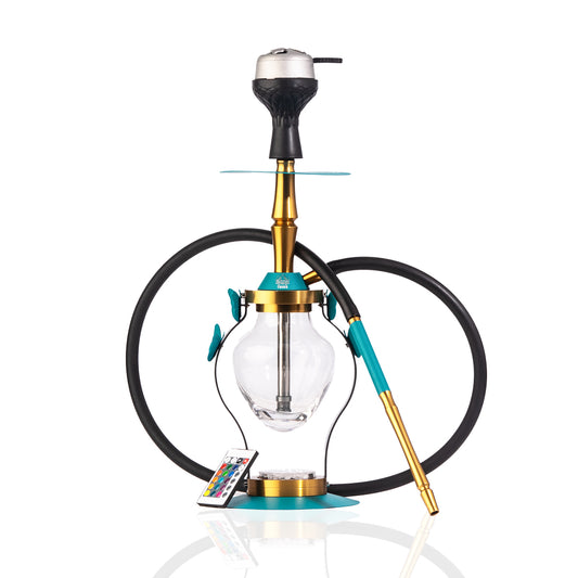 Glide Hookah (Designer) - Green (LED Light with Remote)