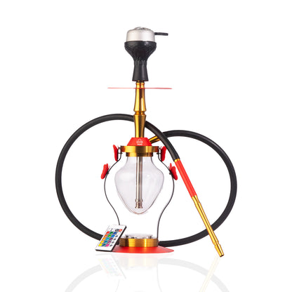 Glide Hookah (Designer) - Red (LED Light with Remote)