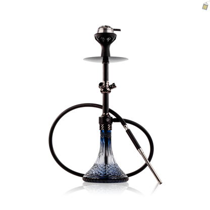Glowing Gladiator Hookah with Bag - Black