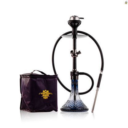 Glowing Gladiator Hookah with Bag - Black