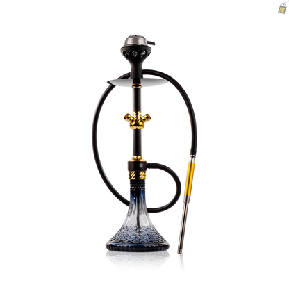 Glowing Gladiator Hookah with Bag - Gold